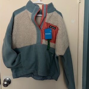 Columbia Blue and Cream Fleece Jacket